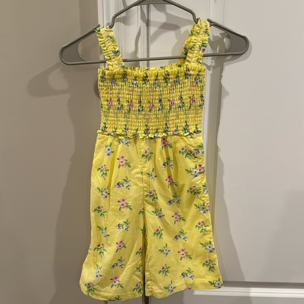 Janie and Jack Floral Smocked Jumpsuit.